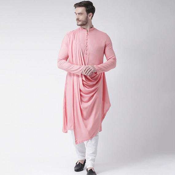 https://fineclothes.in/products/men-pink-solid-straight-kurta-with-attached-drape