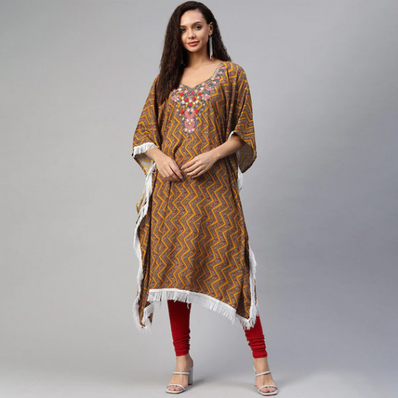 https://fineclothes.in/products/women-orange-brown-geometric-printed-thread-work-pure-cotton-kaftan-kurta