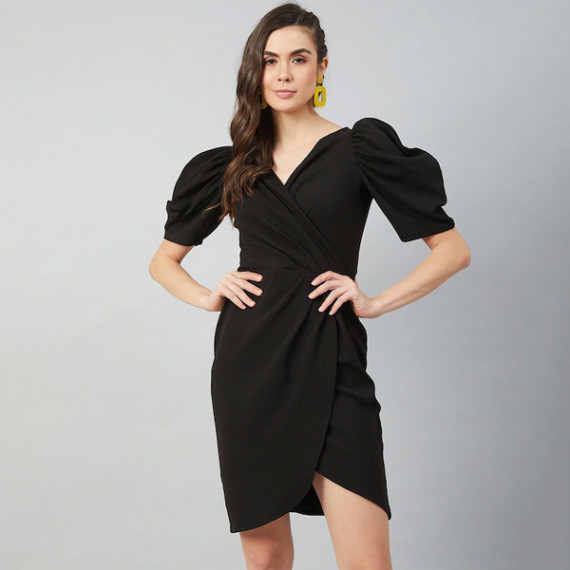 https://fineclothes.in/products/black-tulip-wrap-dress-with-volume-sleeves