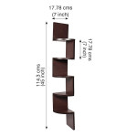 Brown MDF Corner Wall Shelf