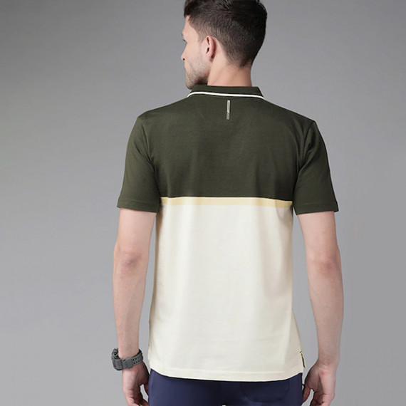 https://fineclothes.in/products/men-olive-green-yellow-colourblocked-polo-collar-active-fit-t-shirt