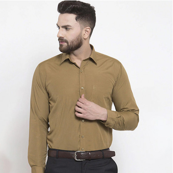 https://fineclothes.in/products/men-khaki-slim-fit-solid-formal-shirt