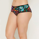 "Women Black Printed Hipster Briefs "